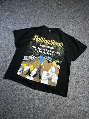 Rare The Rolling Stone The Simpsons Make Rock History Tshirt L Size